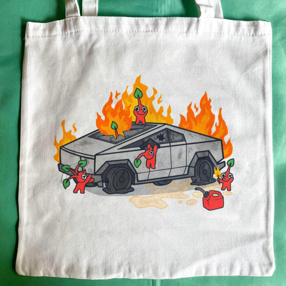 dumpster fire (sublimated tote)