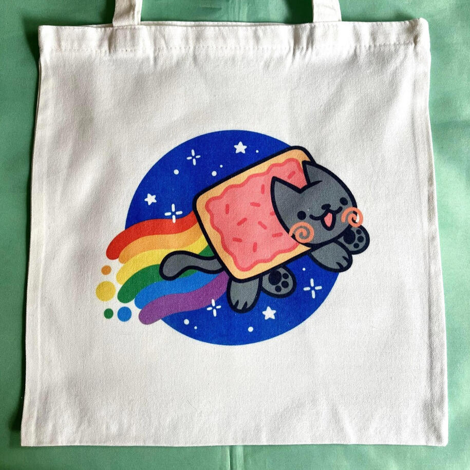 pastry cat (front) (sublimated tote)