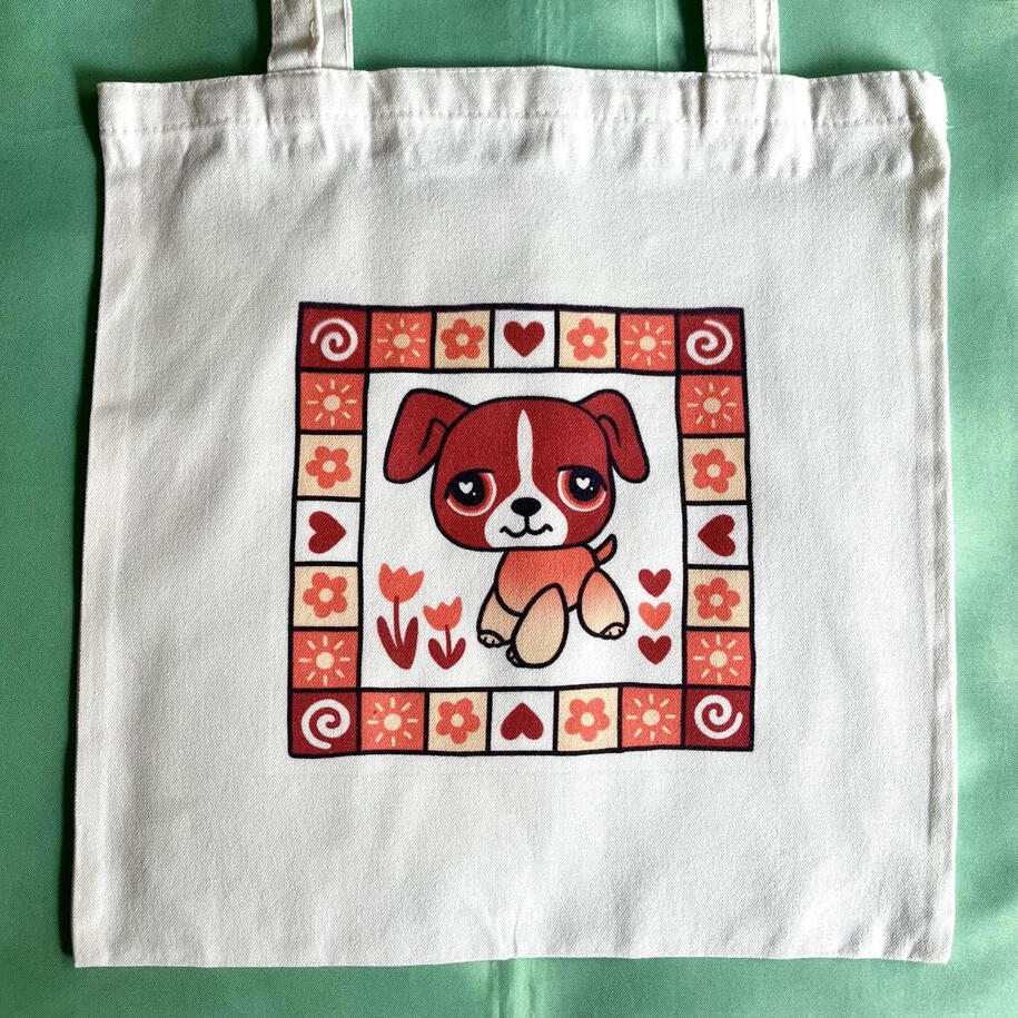 littlest puppy (sublimated tote)