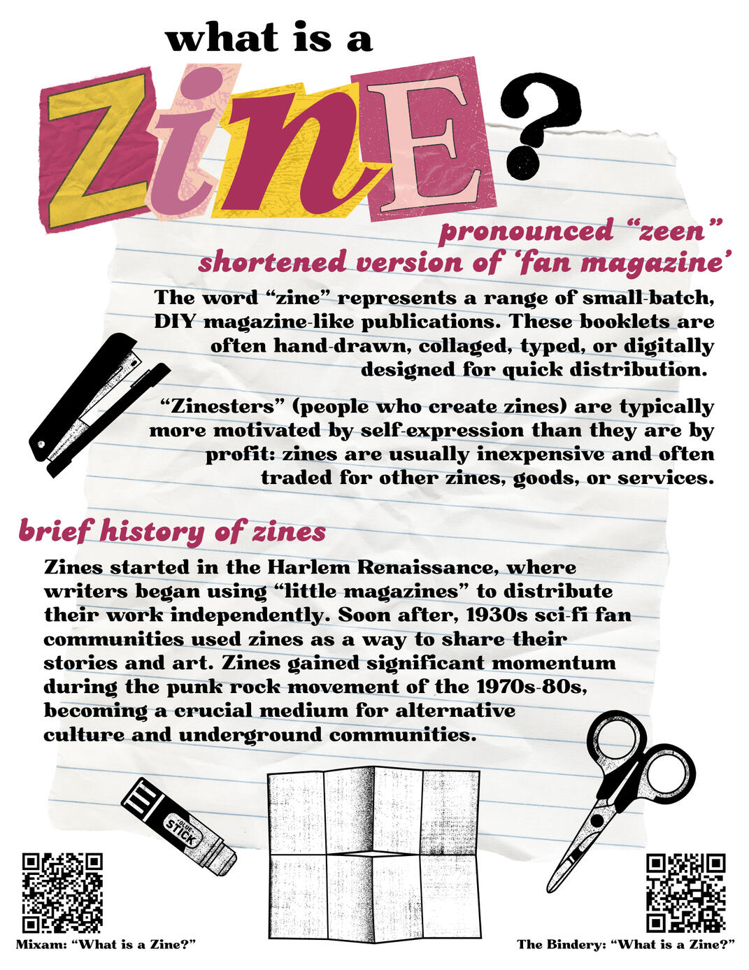 what is a zine? flyer (2025)