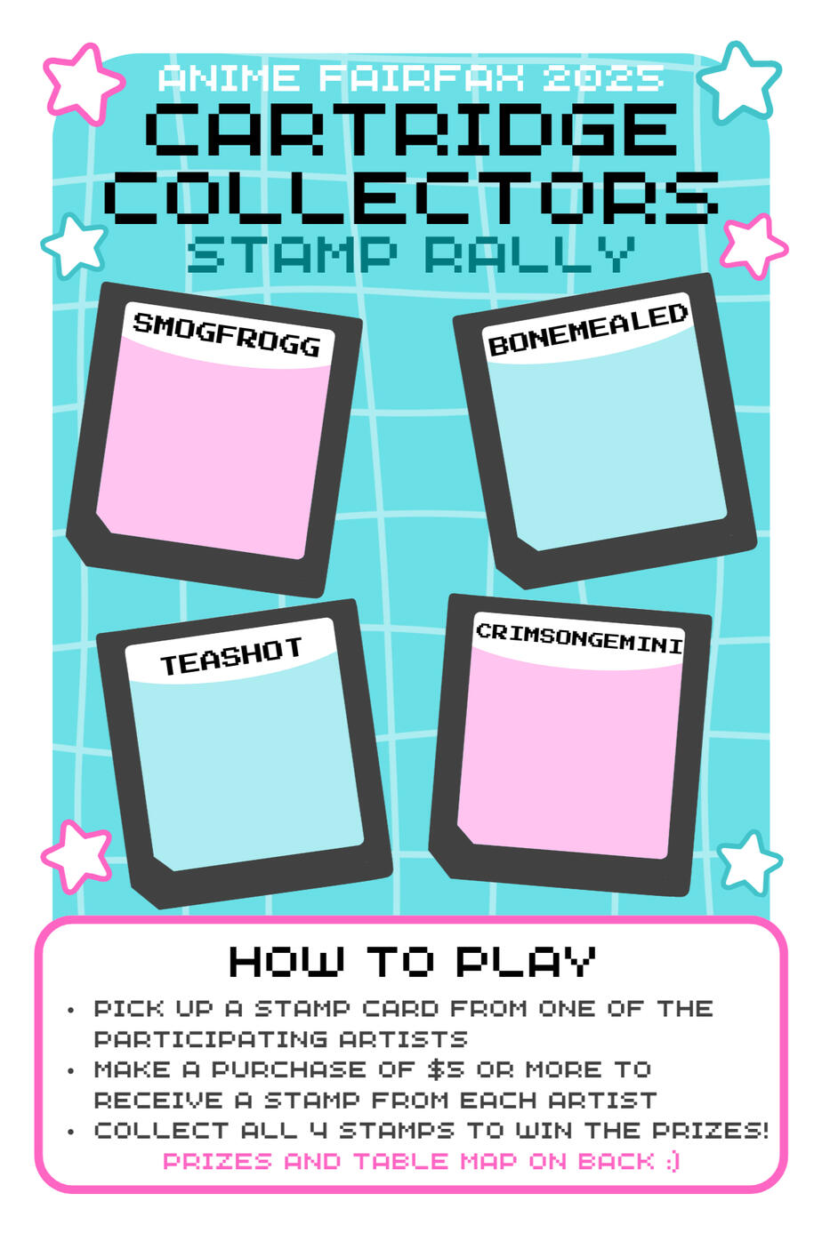 Cartridge Collectors stamp rally card (2025)